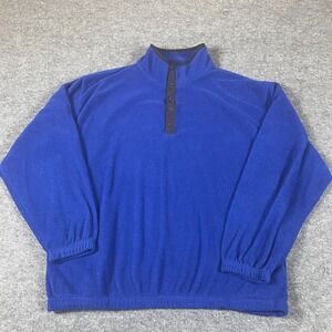 Vintage JC Penney Olympics Jacket Mens Large Blue Snap Baggy Retro 90s USA Blank
